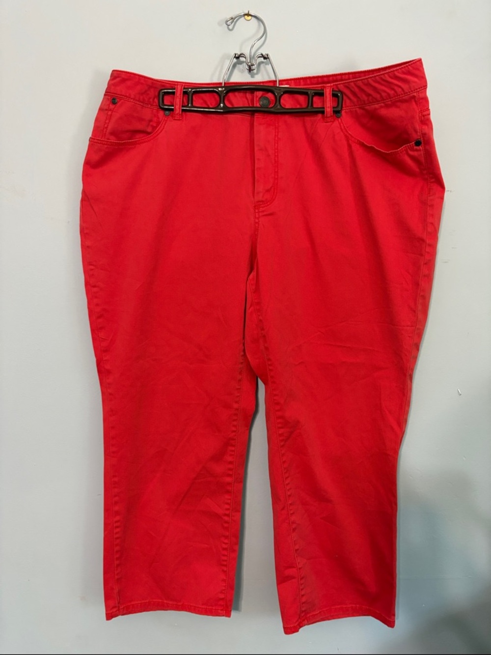 Talbots 16 W Women's Red Straight-Leg capris peddle pushers